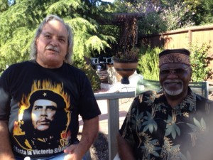 L:  Irv Sutley, Peace & Freedom Party State Chairperson, 1970-72; R:  Elbert "Big Man" Howard, Black Panther Party founder