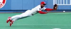 Not even St. Louis Cardinal great Ozzie Smith could have made that catch....