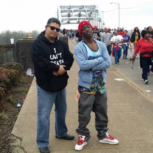 L-Alex Salazar at the Edmund Pettus Bridge, Selma Alabama